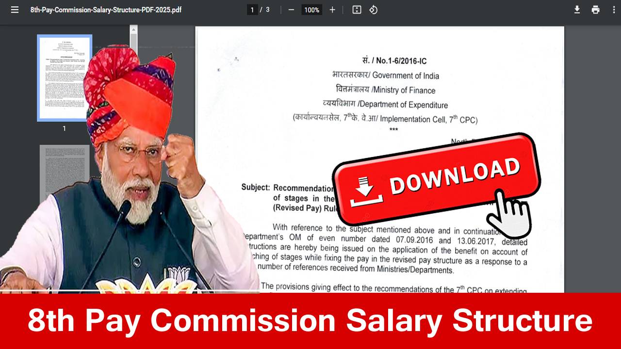 8th Pay Commission Salary Structure PDF 2025 – Implementation Date & Time News